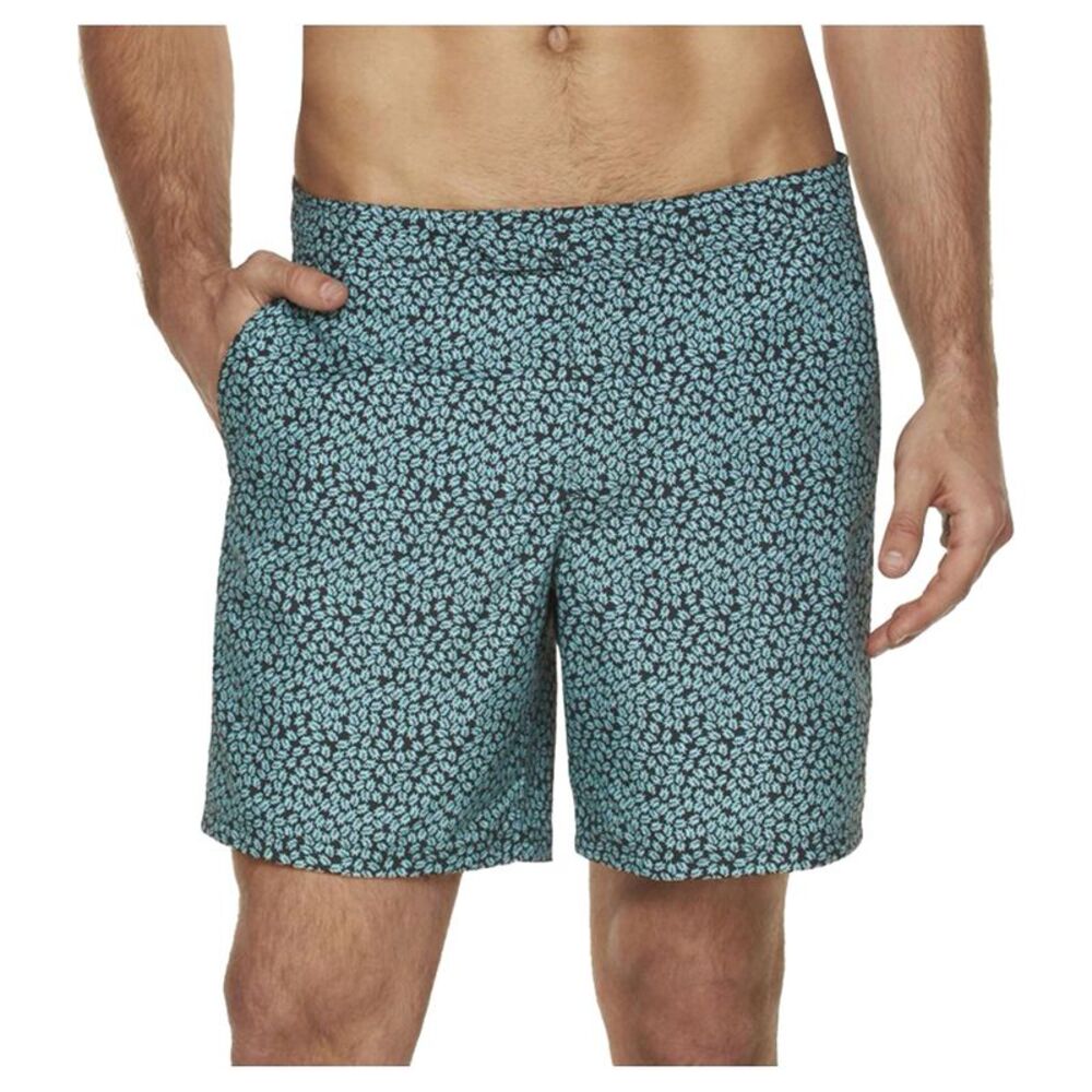 Marc Anthony Mens Slim-Fit Mini Print Swim Bottom Trunks, NWT